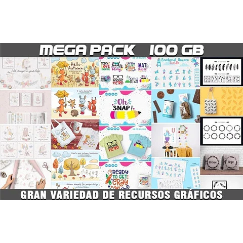 Oferta 2 Mega Combos De Recursos Gráficos Para Diseñadores 