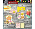 Kit Imprimible Candy Bar Flamencos Anana Tropical Hawaiana 