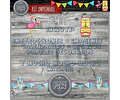 Kit Imprimible Candy Bar Flamencos Anana Tropical Hawaiana 