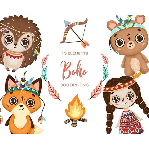 Cliparts Imagenes Png Animales Del Bosque Tribal Is4
