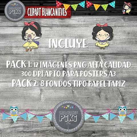 Pack Imágenes Hd Clipart Cuento Blanca Nieves Caperuza