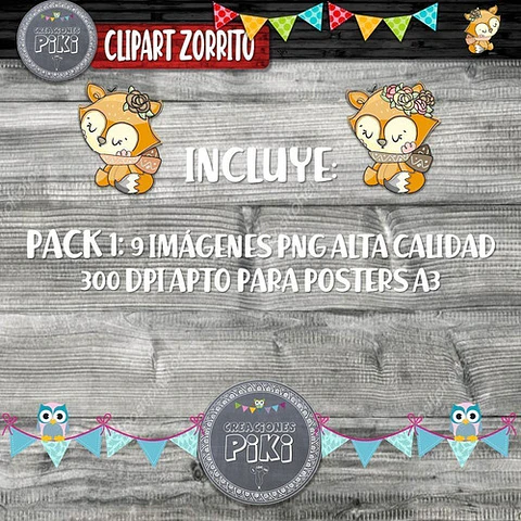 Pack Imágenes Hd Clipart Tierno Zorrito Otoño Caperuza