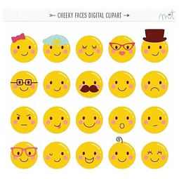 Kit Imprimible Emojis 05 - 20 Imágenes Png