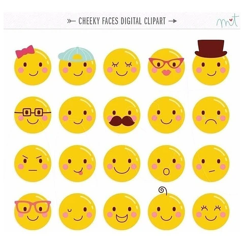 Kit Imprimible Emojis 05 - 20 Imágenes Png
