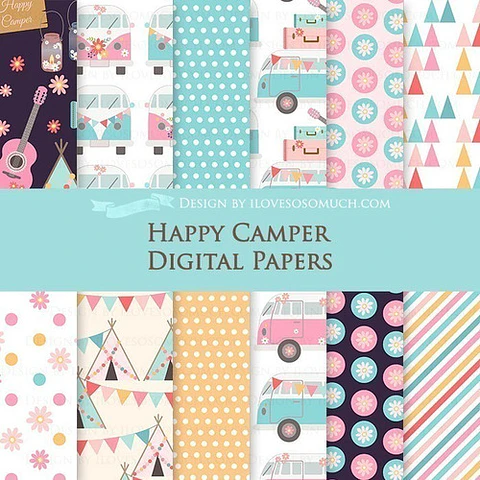 Cliparts Png Papeles Digitales Campamento Carpa Guitarra M5