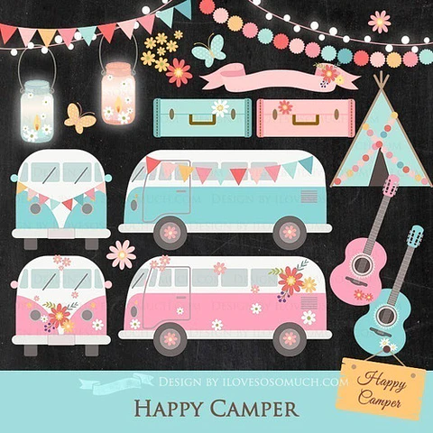 Cliparts Png Papeles Digitales Campamento Carpa Guitarra M5