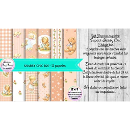 Papeles Digitales Shabby Chic Bebe Baby B25