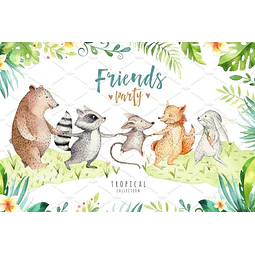 Cliparts Png Animales Del Bosque Acuarela Watercolor Pa22
