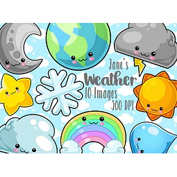 Cliparts Imagenes Png Clima Tiempo Sol Arco Iris Nubes Jk80