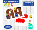 Kit Imprimible Letras 3d Editables Super Mario Bros