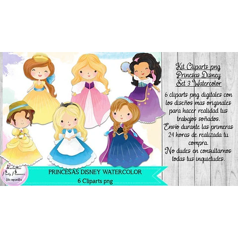 Cliparts Imagenes Png Princesas Disney 3 Watercolor Acuarela