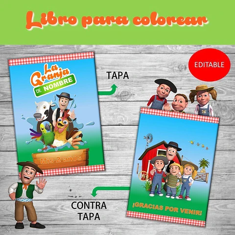 Libro Imprimible Souvenirs La Granja De Zenón 