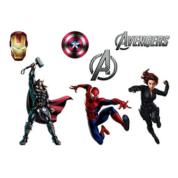 Kit Imprimible Letras 3d Editable Avengers Los Vengadores