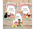 Kit Imprimible La Granja De Zenón Nena Rosa Editable 