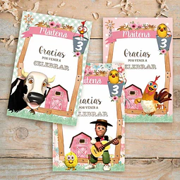Kit Imprimible La Granja De Zenón Nena Rosa Editable 