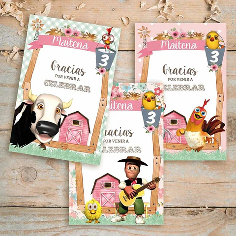 Kit Imprimible La Granja De Zenón Nena Rosa Editable 