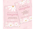 Kit Imprimible Margaritas Rosadas Editable en Pdf