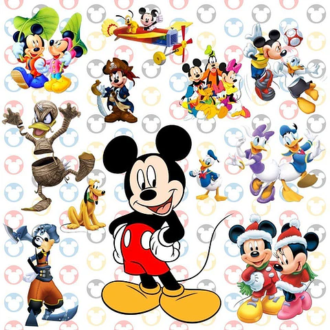 Kit Digital Mickey Y Sus Amigos Clipart Png + Papel Digital