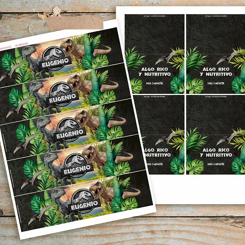 Kit Imprimible Jurassic World, Dinosaurios, Editable en Pdf