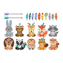 Cliparts Imagenes Png Animales Del Bosque Tribal Cl10