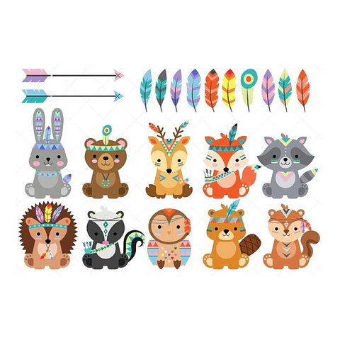 Cliparts Imagenes Png Animales Del Bosque Tribal Cl10