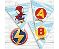 Kit Imprimible Spidey Y Sus Amigos, Hombre Araña, Cumple