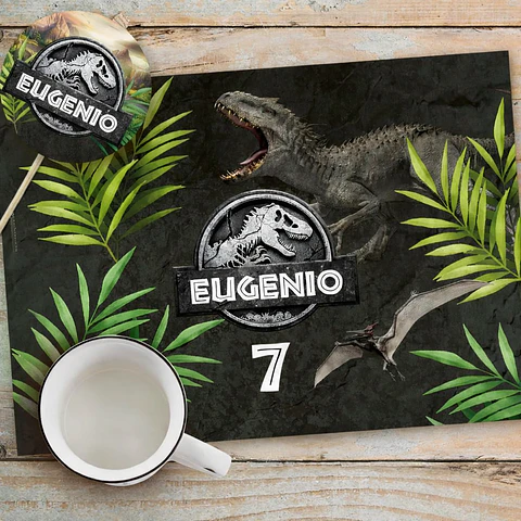 Kit Imprimible Jurassic World, Dinosaurios, Editable en Pdf