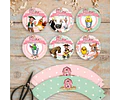 Kit Imprimible La Granja De Zenón Nena Rosa Editable 
