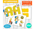 Kit Imprimible Letras 3d Los Simpson Editables