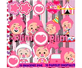 Kit Plim Plim Rosa Clipart Png Y Papeles Digitales