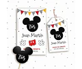 Kit Imprimible Mickey,  Mickey Mouse Cumpleaños Editable Pdf