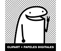 Kit Digital Flork Clipart Imágenes Png + Papeles Digitales
