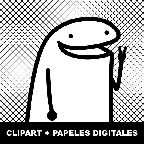 Kit Digital Flork Clipart Imágenes Png + Papeles Digitales