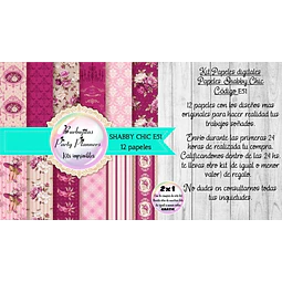 Papeles Digitales Fondos Shabby Chic Rosa Violeta E51