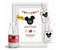 Kit Imprimible Mickey,  Mickey Mouse Cumpleaños Editable Pdf