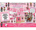Kit Imprimible Roblox Niña Rosa 100% Editable