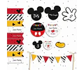 Kit Imprimible Mickey,  Mickey Mouse Cumpleaños Editable Pdf