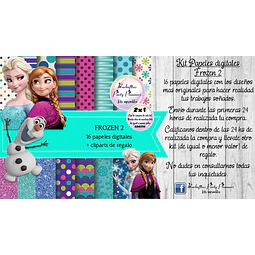 Papeles Fondos Digitales Frozen 2 Kit Imprimible