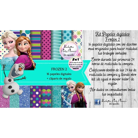 Papeles Fondos Digitales Frozen 2 Kit Imprimible