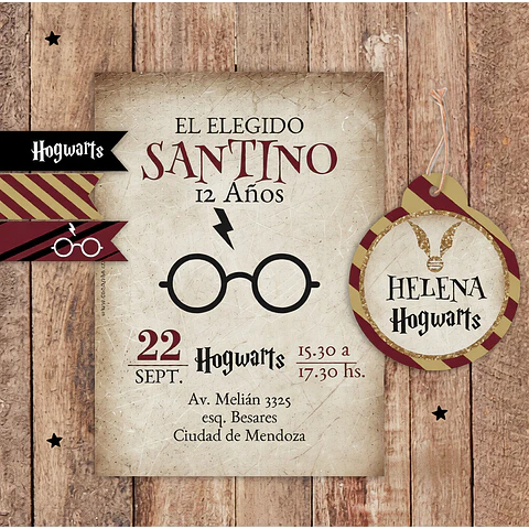 Kit Imprimible Harry Potter Editable con Pdf Cumpleaños