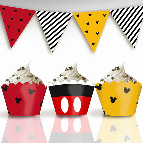 Kit Imprimible Mickey,  Mickey Mouse Cumpleaños Editable Pdf