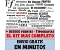 Kit +1000 Fuentes - Tipografías +1k El Mas Completo