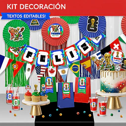 Mundial de fútbol 2026: kit imprimible decoración de fiesta DESCARGA GRATIS !!!
