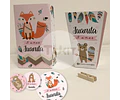 Kit Imprimible Animalitos Del Bosque Tribal Tipi Rosa Tukit