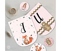 Kit Imprimible Animalitos Del Bosque Tribal Tipi Rosa Tukit