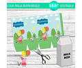 Sorpresita Caja Milk Box Imprimible Editable De Peppa Pig