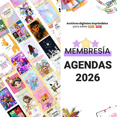 Mega Kit Imprimible Agendas + Planners 2026 GRATIS