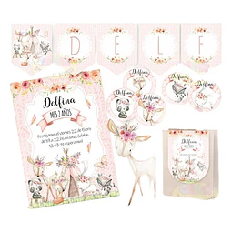 Kit Imprimible Animales Del Bosque Encantado 100% Editable