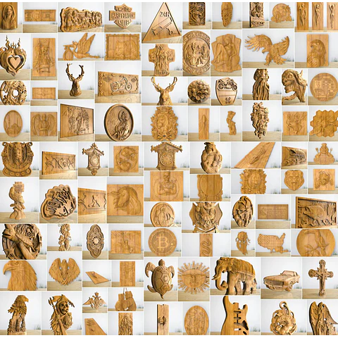 Paquete STL para fresadora CNC 3D: Panorámicas y bajorrelieves: +8500 archivos STL de paneles y bajorrelieves para fresadora CNC 3D - Acceso de por vida a Google Drive
