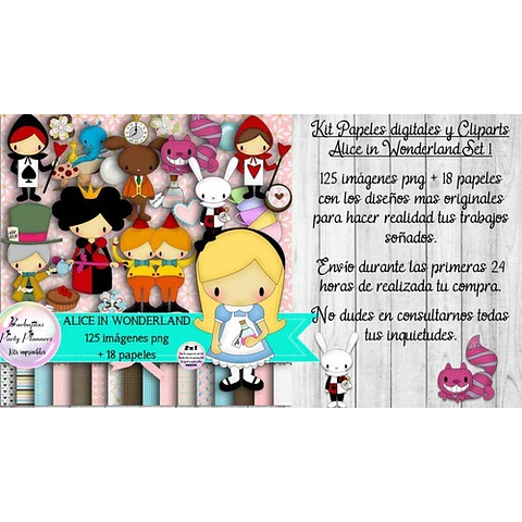 Papeles Fondos Y Cliparts Imagenes Png Alicia Set 1